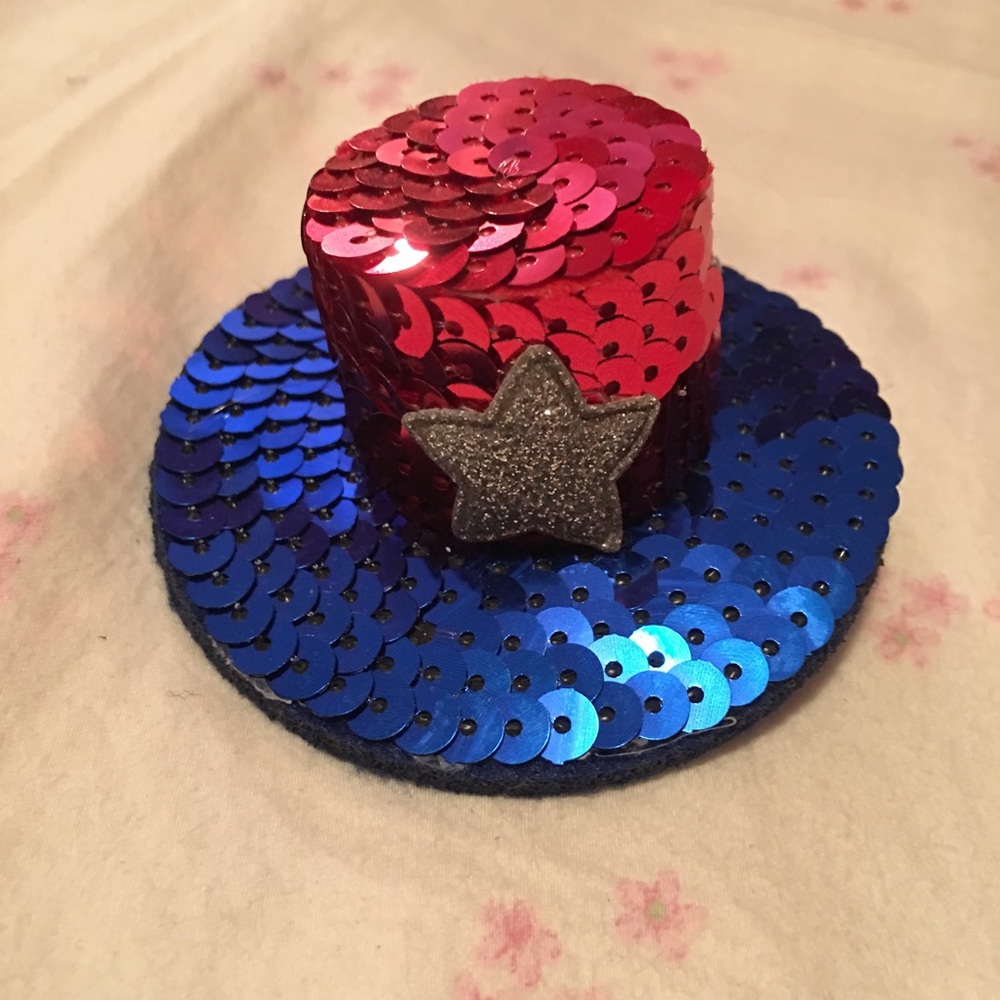 Red white and blue mini hat